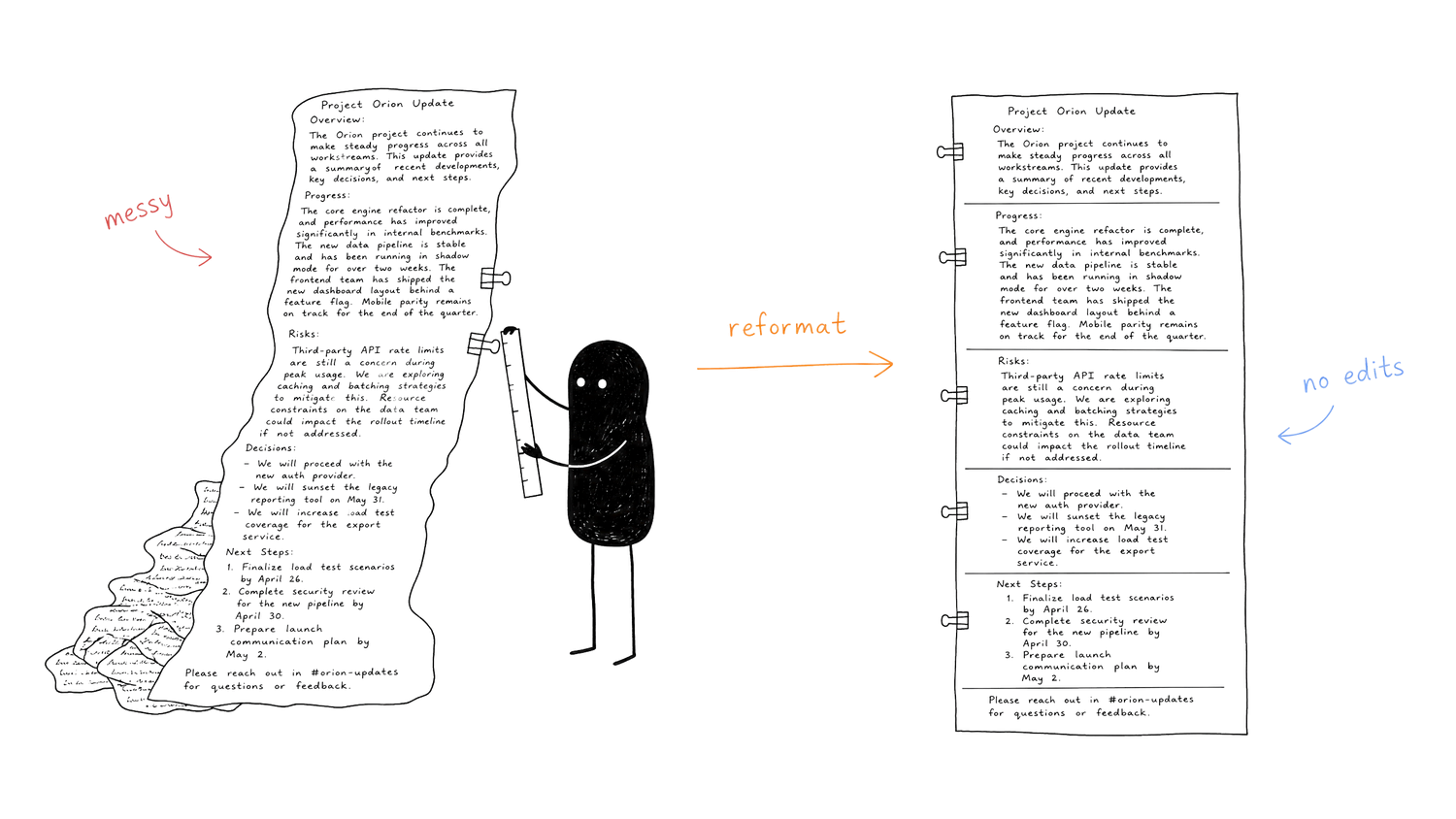 Doc — Format long text